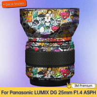 For Panasonic LUMIX DG 25mm F1.4 ASPH Lens Sticker Protective Skin Decal Vinyl Wrap Film Anti-Scratch Protector Coat DG25 F\1.4