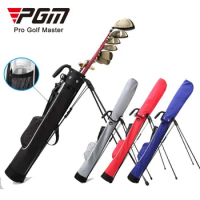 PGM Lightweight Standed Golf Gun Bag Sunday Pencil Bags with Nylon Waterproof Design Can Hold 9 Clubs for Men Women