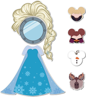 7Pcs Princess Mouse Cruise Door Magnets Birthday Cruises Entrance Decor Deer Snowman Refrigerator Ma