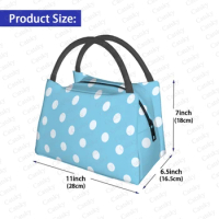 Polka dots Portable Aluminum Film Thermal Insulation Refrigerated Lunch Bag Travel Thermal Insulation Portable Lunch Bag