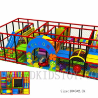 EU Standard 10x5m Indoor Playground for Kids With Slide/Trampoline/Ball Pool HZ-161214A