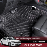 Car 3D Full Surround Custom Foot Mat For Volkswagen Jetta A7 2022-Present Leather Floor Protect Waterproof Pad Auto Accessory
