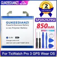 GUKEEDIANZI Battery SP492929SI 850mAh/900mAh For TicWatch Pro 3 GPS Wear OS Smartwatch Batteria