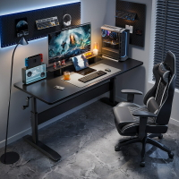 可升降桌子電腦桌家用臺式電競桌椅套裝升降游戲直播主播用工作臺