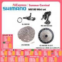 SHIMANO DEORE XT M8100 M8120 12s MTB Mountain Bike 12 Speed Sunshine 45T 51T Cassette Shifter Rear Derailleur Chain 4pcs Set