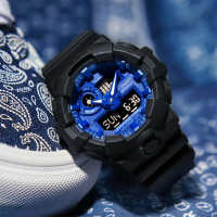 【CASIO 卡西歐】G-SHOCK 藍色變形蟲系列手錶 畢業禮物(GA-700BP-1A)