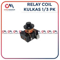 Relay Coil 1/3 pk Kulkas 2 pintu PTC Gulungan Hp Sepul Showcase Freezer Riley Kompresor 1 Pin Kotak