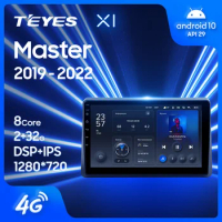 TEYES X1 For Renault Master 2019 - 2022 Car Radio Multimedia Video Player Navigation GPS Android 10 No 2din 2 din dvd