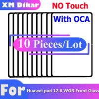 10 PCS New Glass + OCA For Huawei MatePad Pro 12.6 2021 WGR-W09 WGR-W19 WGR-AN19 Front Touch Screen Glass Cover Lens Panel