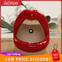 Cute Cartoon Cigar Ashtray Lips Ceramic Ashtray Creative Flower Pot Trendy Mouth Fashion Home Mini Send Boyfriend Gift