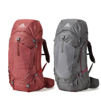 【Gregory官方直營】女 50L KALMIA 登山背包 波爾多紅 二分灰(抗撕裂 耐用 登山包 多日登山 水袋包)