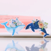 20PCS Blue whale dream Stickers Crafts And Scrapbooking stickers book Student label Decorative sticker DIY Stationery
