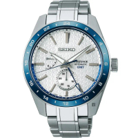 【SEIKO 精工】Presage 140週年新銳GMT 限量機械錶 送行動電源 畢業禮物(SPB223J1/6R64-00D0S)