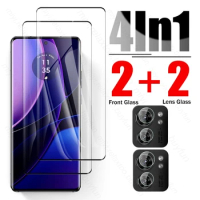 4 In 1 Camera Lens Screen Protector Tempered Glass Case Cover For Motorola Edge (2023) Protective Glass Moto Edge+ Plus (2023)