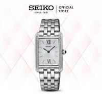 Jam Tangan Wanita Seiko Kotak SWR091P1 SWR091 Silver Stainless