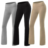 Seluar Yoga wanita Bootcut Run Gym Jogger Leggings Flare Flare Wide Leg Ladies