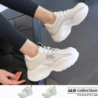 【J&amp;H collection】真皮輕便透氣內增高運動鞋(現+預  黑色 / 綠色)