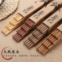 5/10 Pairs Chopsticks Reusable Wooden Bamboo Chinese Japanese Chop Stick Food Sticks Wooden Chopsticks