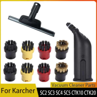 for Karcher SC2 SC3 SC4 SC5 CTK10 CTK20 Window Nozzle Scraper Round Brush for Steam Cleaner Mirrors,Clean Slit Moisture