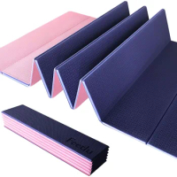 Foldable Yoga Mat Knee Pad- Easy to Storage Travel Yoga Mat Foldable Lightweight for Fitness - Anti Slip Folding Exercise Mat