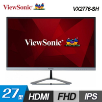 【ViewSonic 優派】VX2776-SH 27型 時尚無邊框纖薄美型螢幕【三井3C】