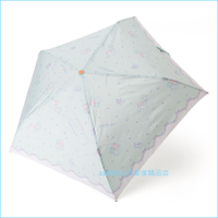 asdfkitty*雙子星淺藍小花輕量折傘/雨傘/摺疊傘/洋傘-附收納袋-正版商品