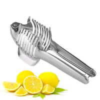 Stainless Steel Handheld Fruit Cutter Manual Juice Squeezer Hand Pressure Juicer Lime Tomato Onion Shredder Egg Slicing Tool