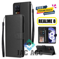 DOMPET HP PREMIUM REALME 8 NEW LEATHER FLIP CASE PREMIUM UNTUK REALME 8 NEW