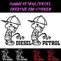 4.5x4.5in FUNNY PETROL/DIESEL CAR STICKER CREATIVE VYNIL DECORATION