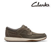 【Clarks】男鞋 Sailview Lace  縫線工藝設計3眼孔船型鞋 休閒便鞋(CLM76973C)