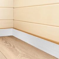 Self-Adhesive Baseboard 5m Trim Wall Wallpaper Background Floor Corner Skirting Board Portable Flexible Skirting Board