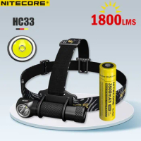 NITECORE HC33 Portable Headlamp 1800 lumens CREE XHP35 HD LED Headlight 8 Working Modes Magnetic Headlamp Outdoor Fishing Light