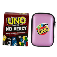 UNO Exclusive Storage Box + No Mercy Card 168 Cards Playing Games Show'Erm No Mercy Uno Playing Card