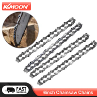 KKMOON 6 Inch Mini Steel Chainsaw Chains Mini Chains Electric Chainsaw Guide Plate Electric Chainsaw Chains Replacement Tools