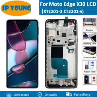 6.7'' Original For Motorola moto Edge X30 LCD XT2201-2, XT2201-6 Display Touch Screen Digitizer For Moto EdgeX30 LCD with frame