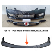 [GVD5][Ready stock] Honda Civic FD fd2r Type R Mugen front skirt lip pur Pu material for bumper gril