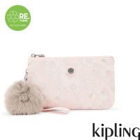 Kipling (網路獨家款) 溫柔淡粉花卉多層配件包-CREATIVITY XL