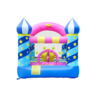 Inflatable Small Bouncy Castle Bouncer Game Bounce House Jumper Star Park for Kids Indoor Funny Party Playground Trampoline