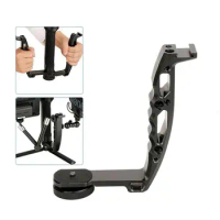 Gimbal Accessories L Bracke for DJI Ronin S Crane 2 V2 Plus Feiyu AK2000 AK4000 DSLR Gimbal Stabilizer Grip with 1/4 Hot Shoe