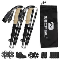 登山杖超輕伸縮超短自動摺疊便攜男女戶外越野爬山裝備