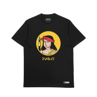 Kaos Bajiki BUGIS Kartun Warna Hitam Lengan Pendek 100% Katun