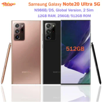 Samsung Galaxy Note 20 Ultra 5G Note20 N986B/DS 256GB/512GB Octa Core Exynos 990 6.9" 12GB Dual SIM 108MP&amp;Dual 12MP Cellphone
