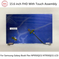 15.6" 1920*1080 For Samsung Galaxy Book Flex 950QCG NP950QCG NT950QCG NT950QCG-X58 LCD Display Touch Screen Assembly upper part