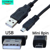 Mini 8p UC-E6 Digital Camera USB Data Cable USB Mini 8 Pin Data Cable for Nikon CoolPix Fuji Panasonic Olympus Sony 150cm 1.5M