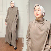 MOZHA SHAFURA MOANA Setelan one set Atasan Tunik & Celana Kulot Karet Bahan Marina Halus Lembut Nyam