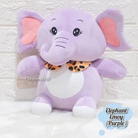 LC - New Boneka Premium Cute Elephant Emoy Boneka Gajah Purple