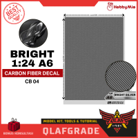 Carbon Fiber Decal CB 04 - Bright 1/24 A6 Hobby mio - water silde decal stiker diecast model kit A6