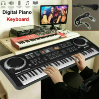 61 Keys Electronic Organ USB Digital Keyboard Piano Musical Instrument Kids Toy Electric Piano With Microphone For Children H7A7
