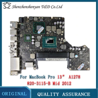 Laptop Original A1278 Motherboard for Apple MacBook Pro 13" i7 2.9GHz Logic Board MD101 MD102 820-3115-B EMC 2554 2012 Year