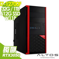 Acer 宏碁 Altos P150F8 商用工作站 (i7-12700F/32G/1TB+512G SSD/RTX3050-6G/700W/W11P)